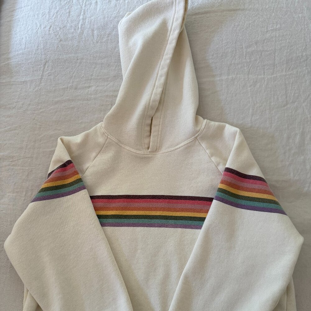 Marine Layer, Cloud 9 Fleece Anytime hoodie, raw hem, Size M